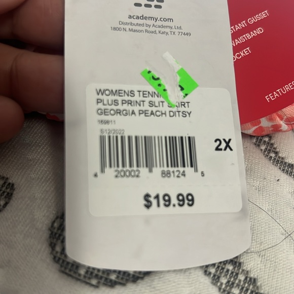 BCG, skort, skirt with shorts underneath, peach orange color, - Picture 7 of 7